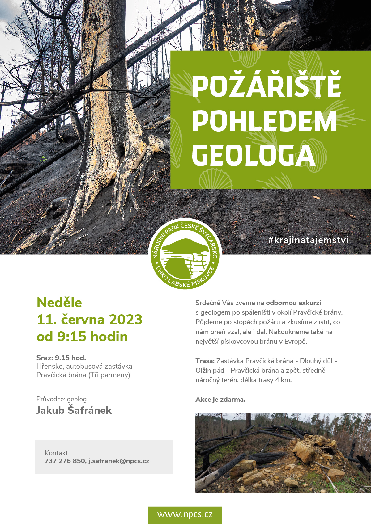 Požářiště pohledem geologa - plakát