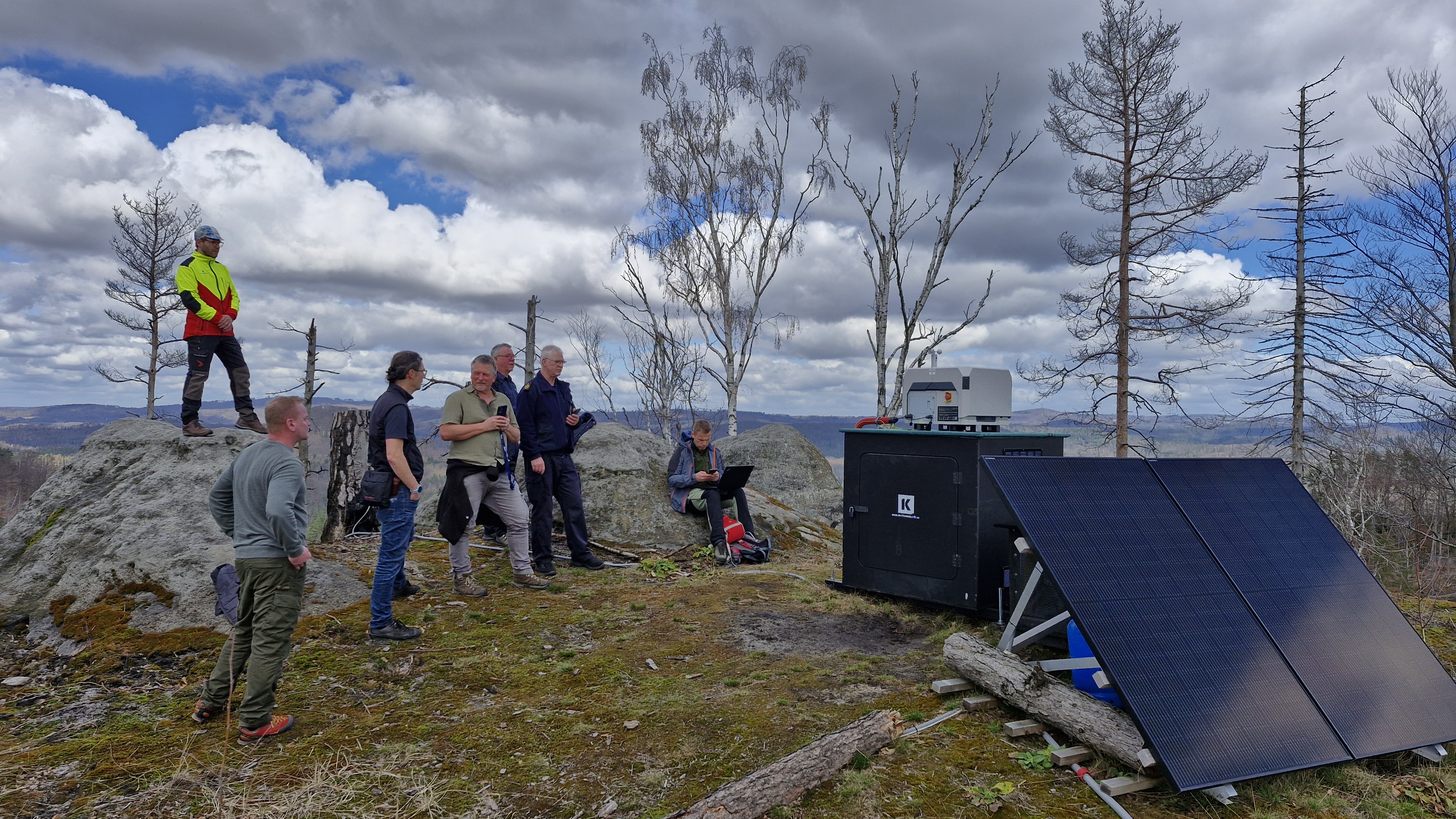 Prezentace dronové stanice v NP České Švýcarsko. Foto: Tomáš Salov