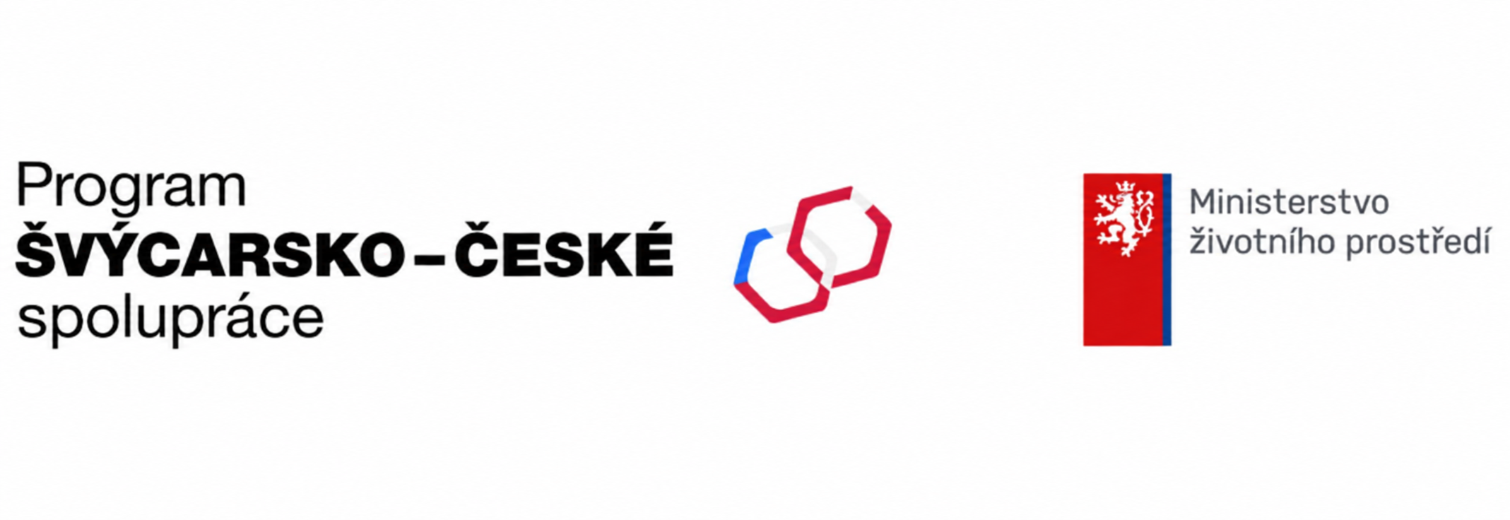 Lišta s logy Programu Švýcarsko-české spolupráce a MŽP