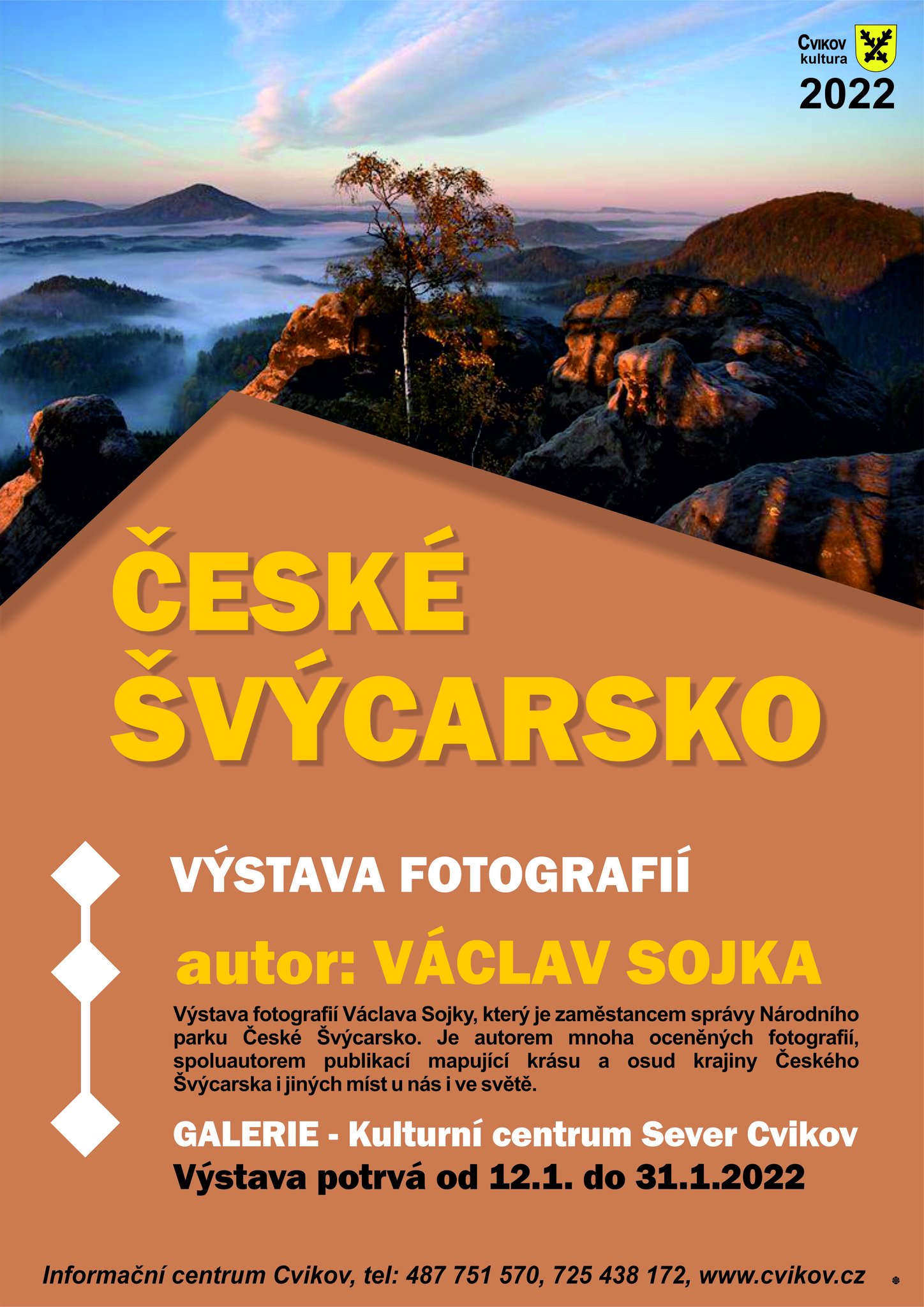 Plakát k výstavě velkoformátových fotografií Václava Sojky