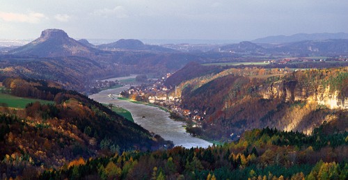 Labský kaňon v Saském Švýcarsku u Bad Schandau