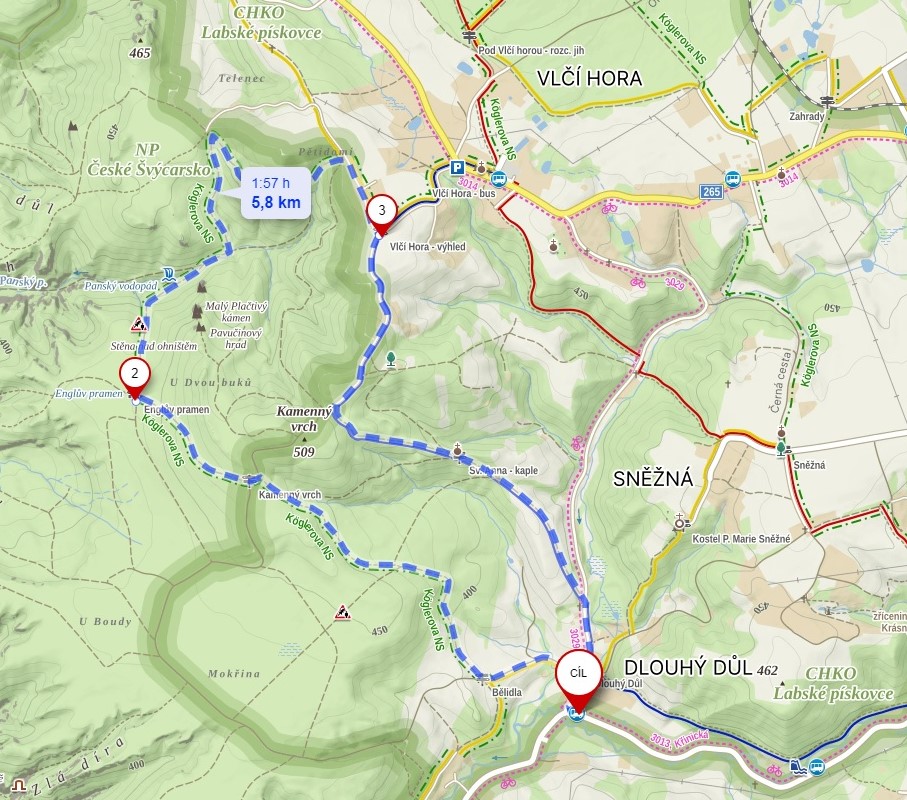mapa trasa