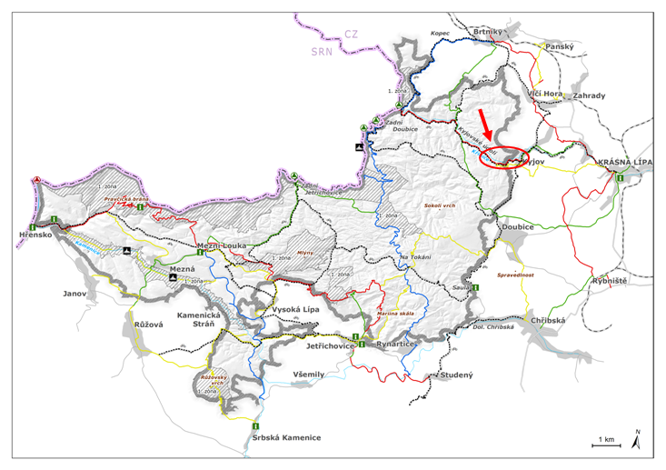 mapa - zapomenutym krajem skalnich vezi a rokli