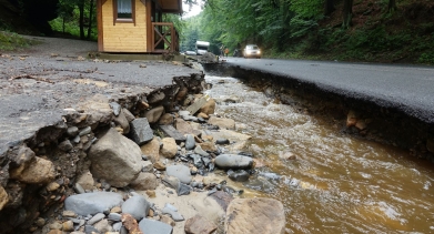 Následky přívalového deště ve Hřensku. Foto: Václav Sojka