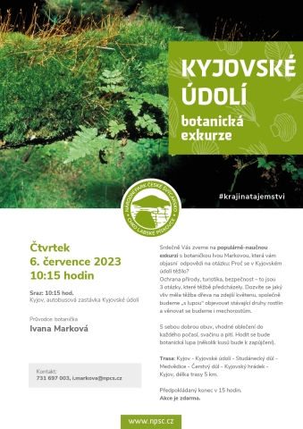 KYJOVSKÉ ÚDOLÍ – botanická exkurze